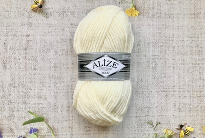 Пряжа ALIZE "Superlana maxi" 62 молочный