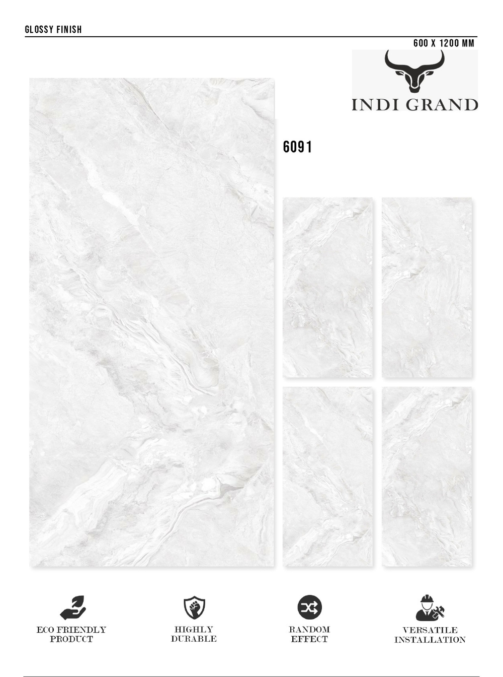 Керамогранит glossy №1 60х120, 6091