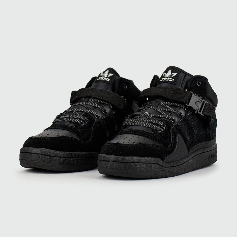 Кроссовки Adidas Forum Mid x Bad Bunny Black with Fur