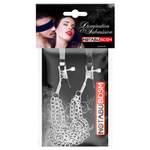 Оригинальные зажимы на соски с тройной цепочкой (Цвет: серебристый)