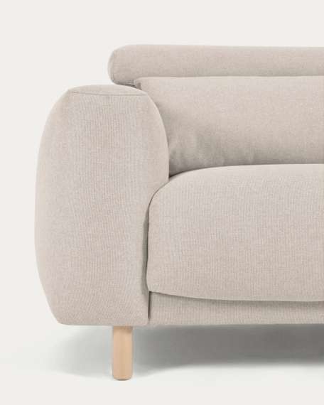 Singa 3-местный диван с правым шезлонгом белого цвета 296 см