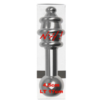 Ребристая анальная пробка NH T2 с вибрацией - 17 см. (Цвет: серебро)