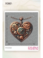 Термонаклейка на одежду, термопринт сердце стимпанк