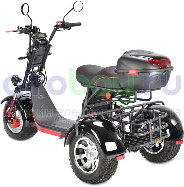 Электроскутер WHITE SIBERIA PRO TRIKE 3000W OFF-ROAD (Черный) фото №3