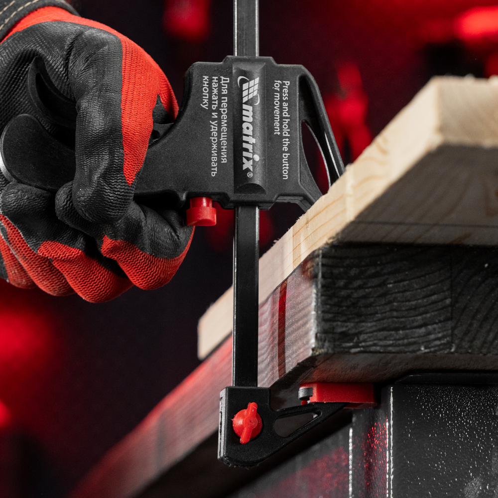 Струбцина универсальная F-образная, 200 х 315 х 45 мм, пластмассовый корпус Matrix