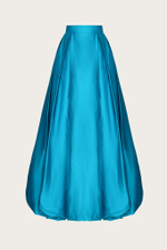 ЮБКА ИЗ БИРЮЗОВОГО ДИКОГО ШЕЛКА