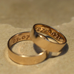 Обручальная пара с гравировкой