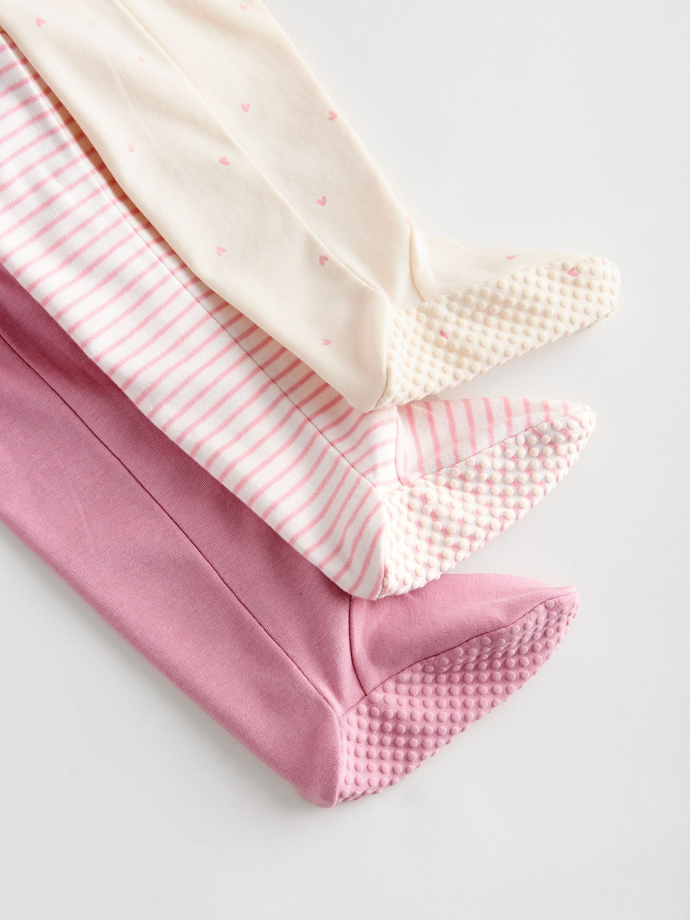 Комбинезон / Cлип для малышей Next F34-058, 3 шт., Розовый, Бежевый