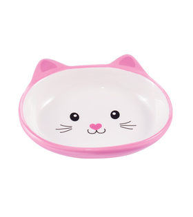 Mr.Kranch Миска керамическая для кошек Мордочка кошки 160 мл розовая