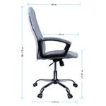 УЦЕНКА-Кресло руководителя Helmi HL-E89 "Blocks" LUX, ткань SY светло-серая, мягкий подлокотник, хром