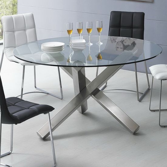 Стол Helm круглый стеклянный 135