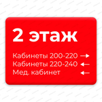 Табличка Поэтажная навигация с указанием направлений 1616