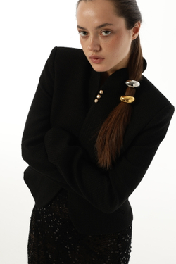 резинка с золотистой вставкой