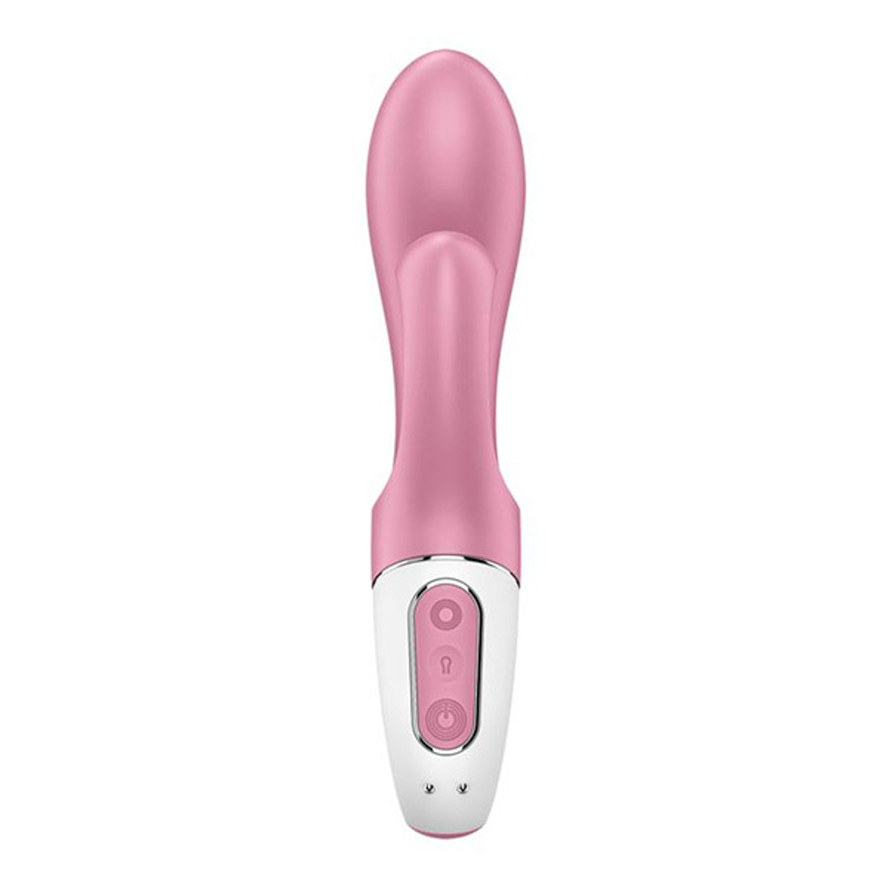 Розовый вибратор-кролик 20,4см с функцией расширения Satisfyer Air Pump Bunny 2
