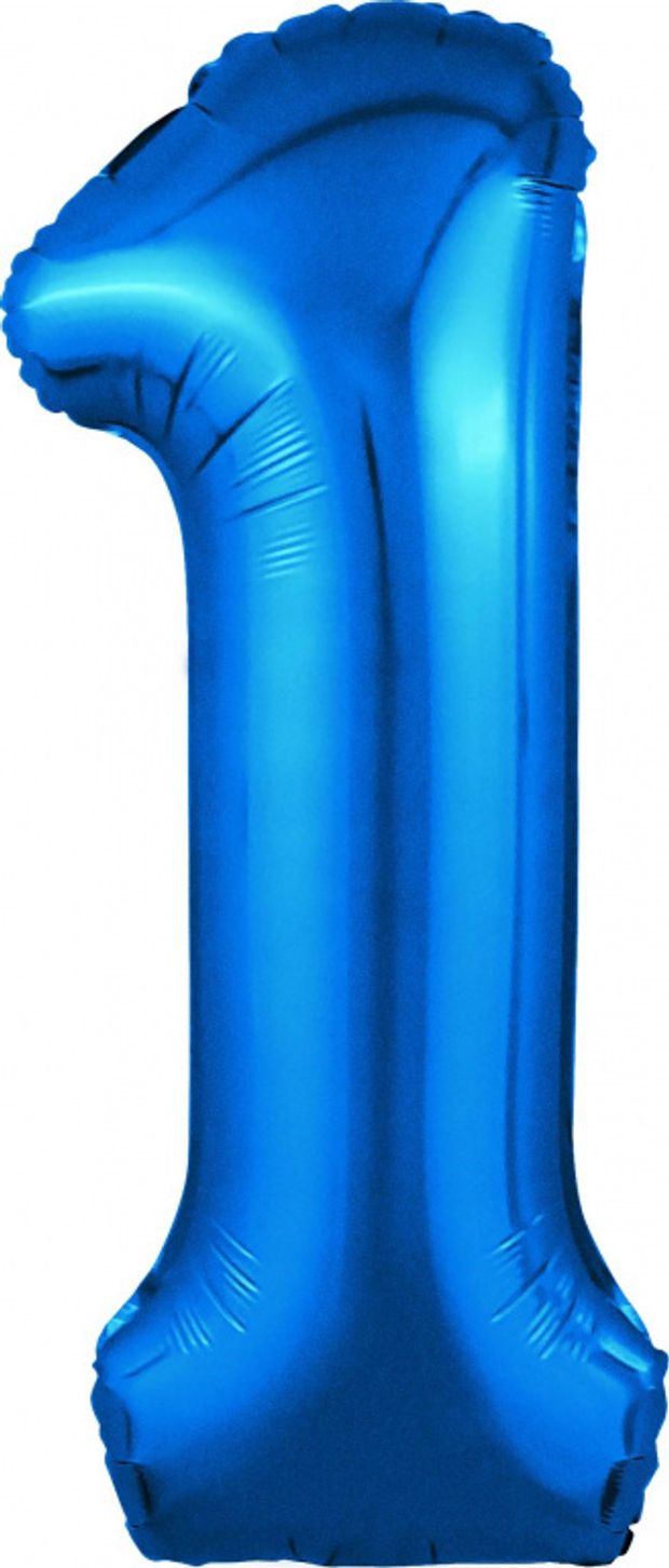 Agura Шар 40'' / 102 см "Цифра 1" Slim Синий (БГ-60)