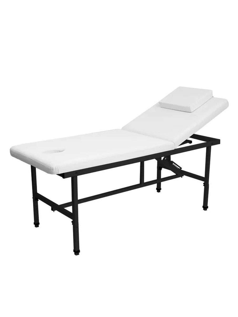 Массажный стол стационарный Massagecomplekt, с регулировкой высоты и вырезом для лица, 190/70, черный