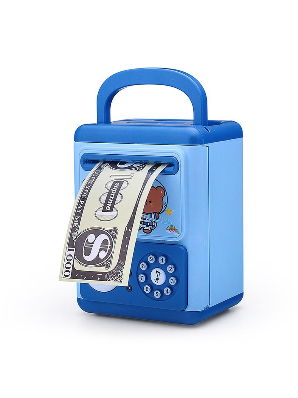 Игрушка Копилка Мишка в космосе, цвет голубой (5962D)