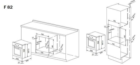 Электрический духовой шкаф PYRAMIDA F 82 IVORY