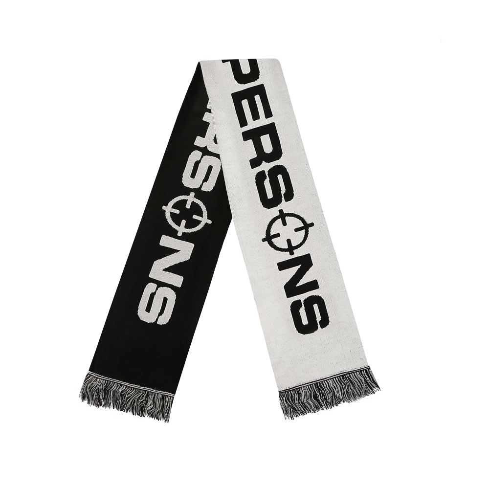 PP "LOGO" SCARF (DIRTY WHITE/BLACK)