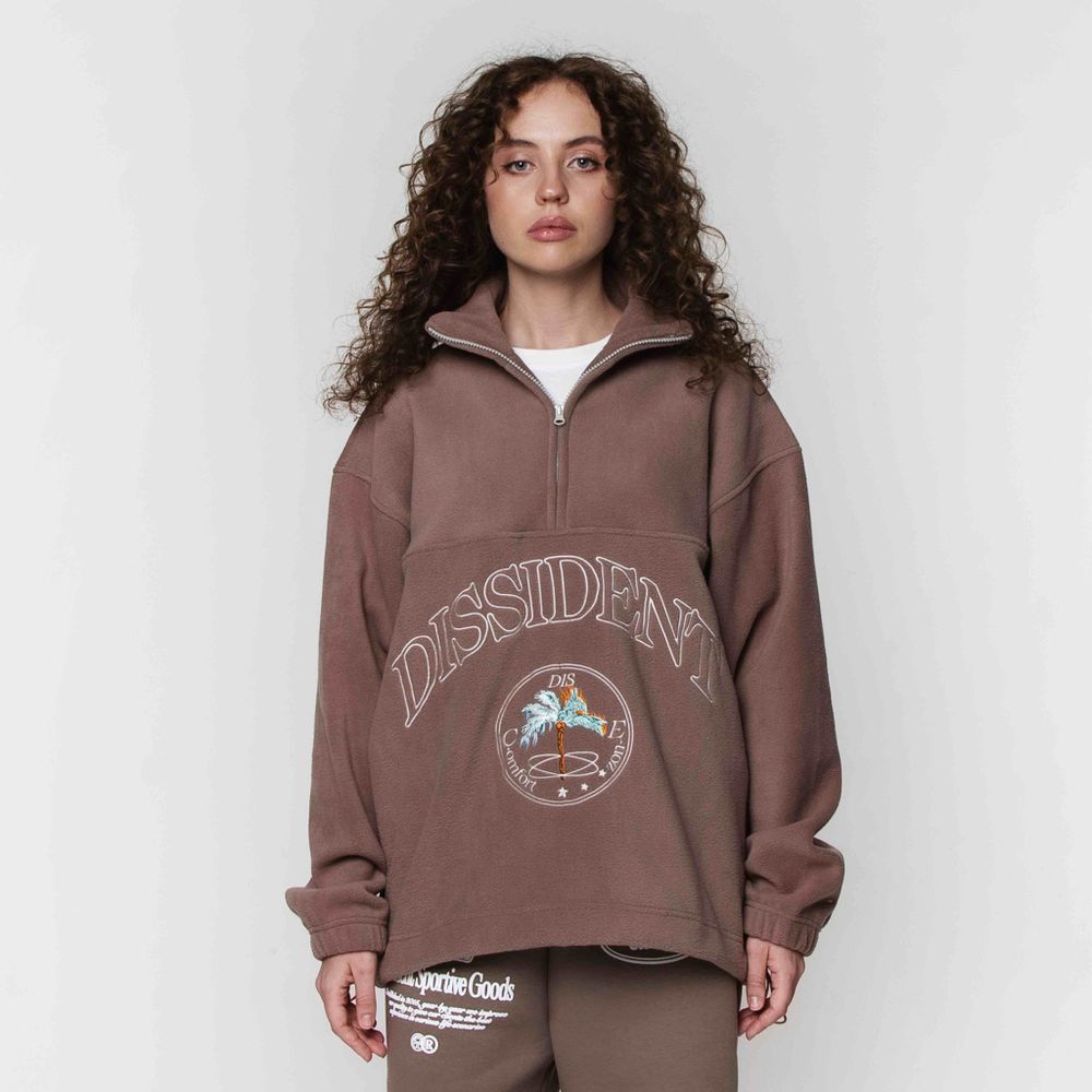 Толстовка Dissident флисовая DZ AW24 коричневая