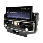 Магнитола для Toyota Land Cruiser 200 2007-2015 (экран климата внизу) - Carmedia ZH-T1201 монитор 12.3", Android 12, 8Гб+128Гб, CarPlay, SIM-слот