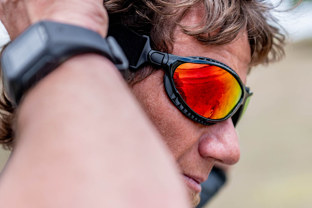 Спортивные очки OCEAN Tierra de fuego Black / Revo Orange Polarized lenses