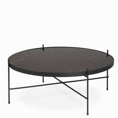 Кофейный стол Lacio Ø80х35 см, черная керамика