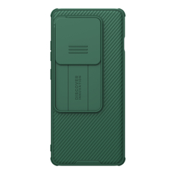 Чехол зеленого цвета (Deep Green) с защитной шторкой для камеры от Nillkin на OnePlus 12R и Ace 3, серия CamShield Pro Case