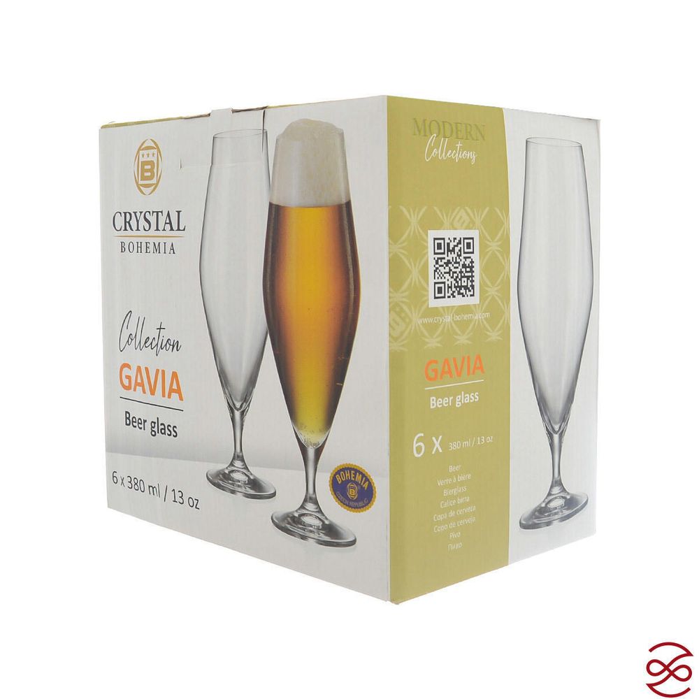 Набор бокалов для пива Crystalite Bohemia GAVIA 380 мл (6 шт)