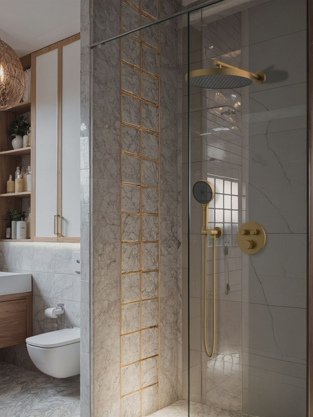 Душевая система с термостатом AltroBagno Bilancia 040414 BG