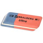 Ластик BRAUBERG "Ultra", 42х14х8 мм, красно-синий, натуральный каучук, 228708