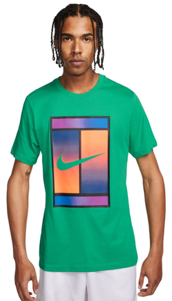 Мужская теннисная футболка Nike Court Dri-Fit Tennis T-Shirt - зеленый