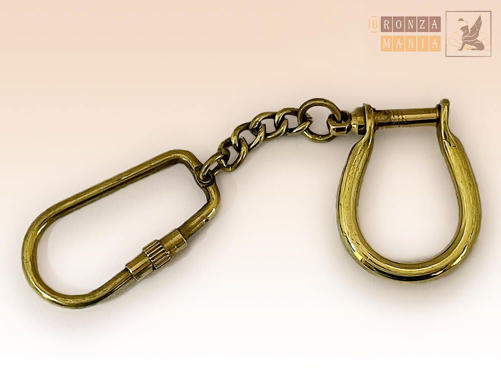 брелок Подкова с карабином и замком