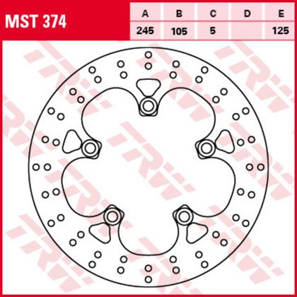 Диск тормозной TRW MST374