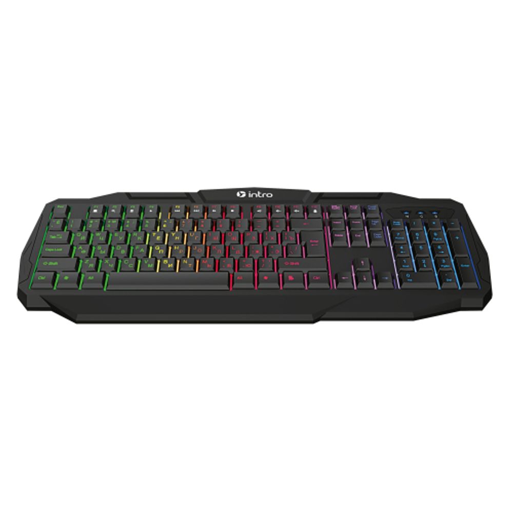 Клавиатура и мышь комплект Intro GXZ900 игровой 1200-3600dpi + коврик + гарнитура черный | Комплекты (клавиатура+мышь)