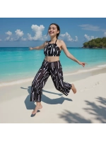 Купальник раздельный с парео и брюками палаццо