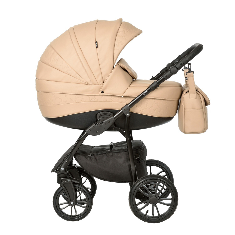 Коляска 2в1 INDIGO Special is 02 (бежевая кожа)