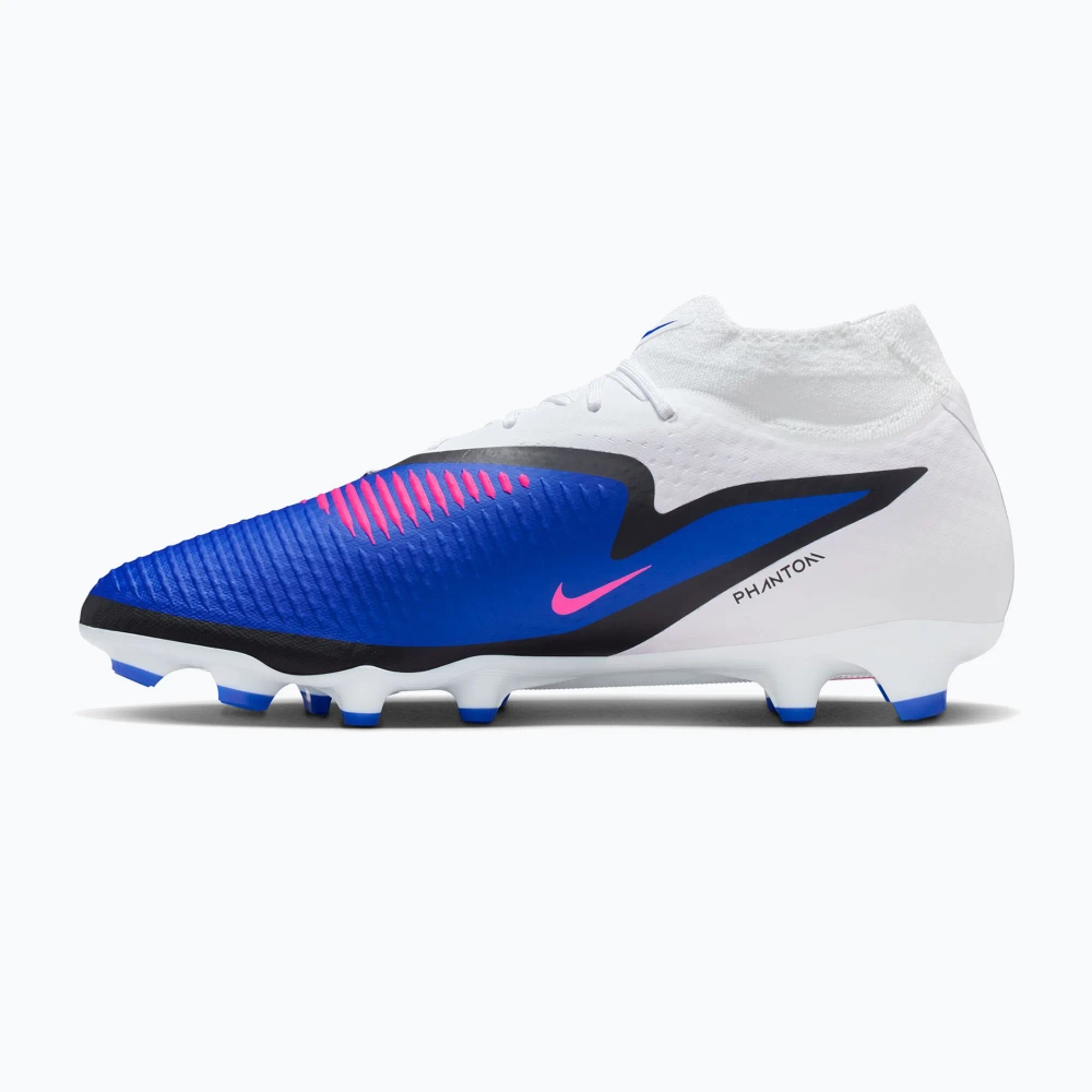 Футбольные бутсы Nike Phantom 6 High Academy FG/MG racer blue/white/pink blast