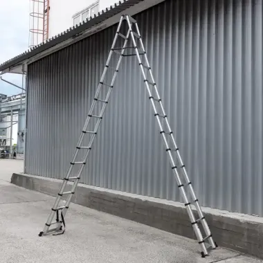 Стремянка телескопическая алюм. бытовая 4.1м (14+14 ступ.) Scheppach Sch-UP410-2