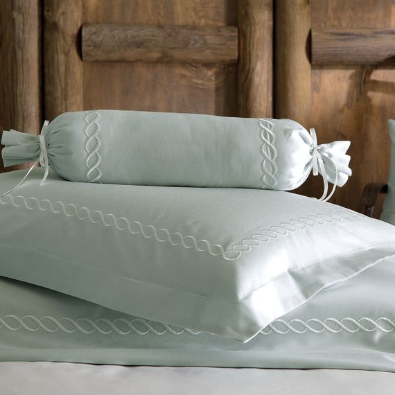 Постельное белье CATENA NAKISLI  бирюзовый deluxe TIVOLYO HOME Турция