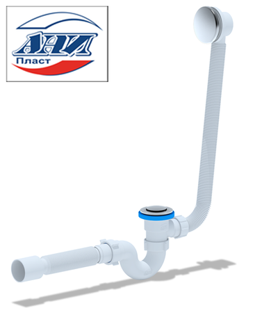 АНИ  ЕС255S Сифон 1 1/2 для ванны (автомат) с гофрой  (15/1шт)