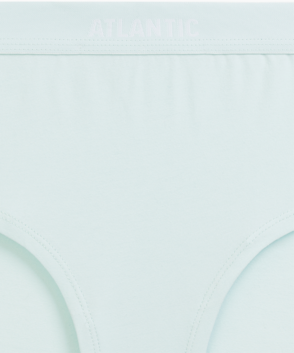 Трусы женские макси спорт Atlantic, набор из 3 шт., хлопок, бежевые + каменно-серые + мятные, 3CLP-009