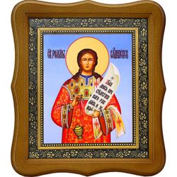 Роман Сладкопевец преподобный. Икона на холсте.