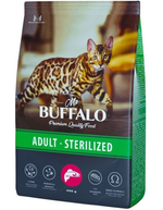 Mr.Buffalo 400г Sterilized Сухой корм для стерилизованных кошек Лосось