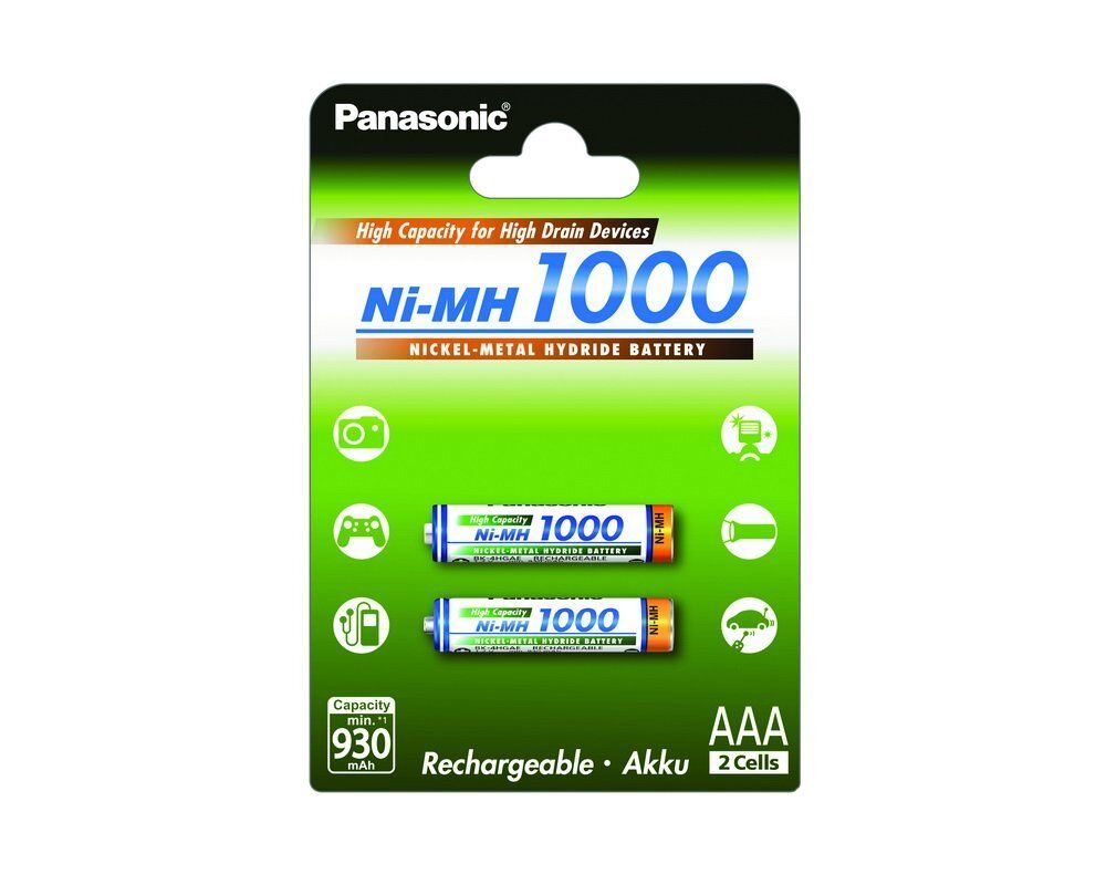 Аккумулятор Panasonic BK-4HGAE/2BE 1000 mAh 2шт AAA