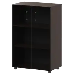 Стеллаж средний закрытый со стеклянными фасадами К-933,К-946,КФ-946 720x420x1215 Приоритет