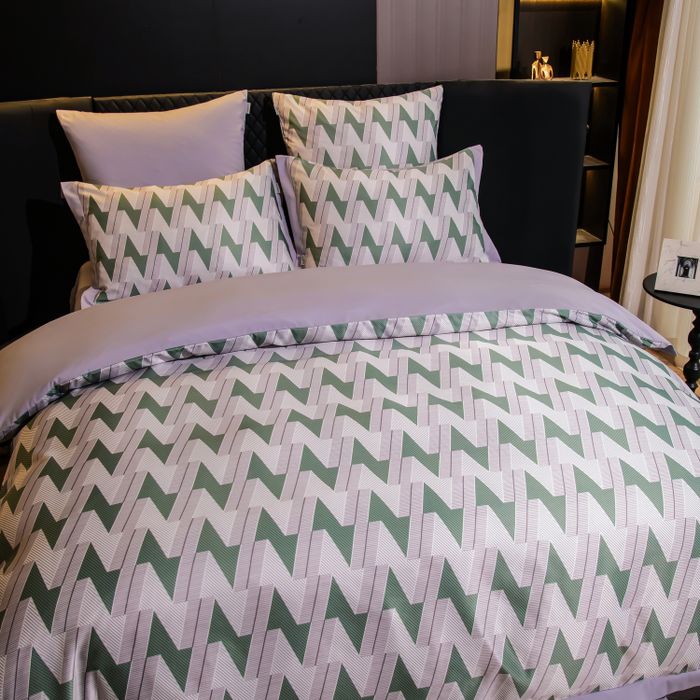 Комплект постельного белья Сатин MS «Динамика зелени»