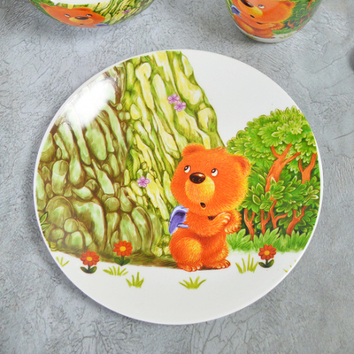 Набор керамической посуды 3 предмета: кружка 8*7см, тарелка плоская 18см, тарелка суповая 11*5,5см N