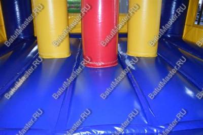 Детский надувной батут "Гараж" с крышей
