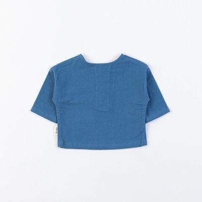 Flannel shirt 0-3 months - Cornflower